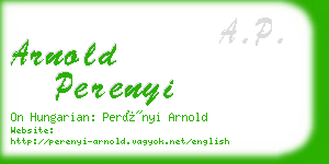 arnold perenyi business card